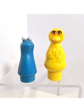 Little People Sesame Street Big Bird Cookie Monster Fisher Price Vintage Lot